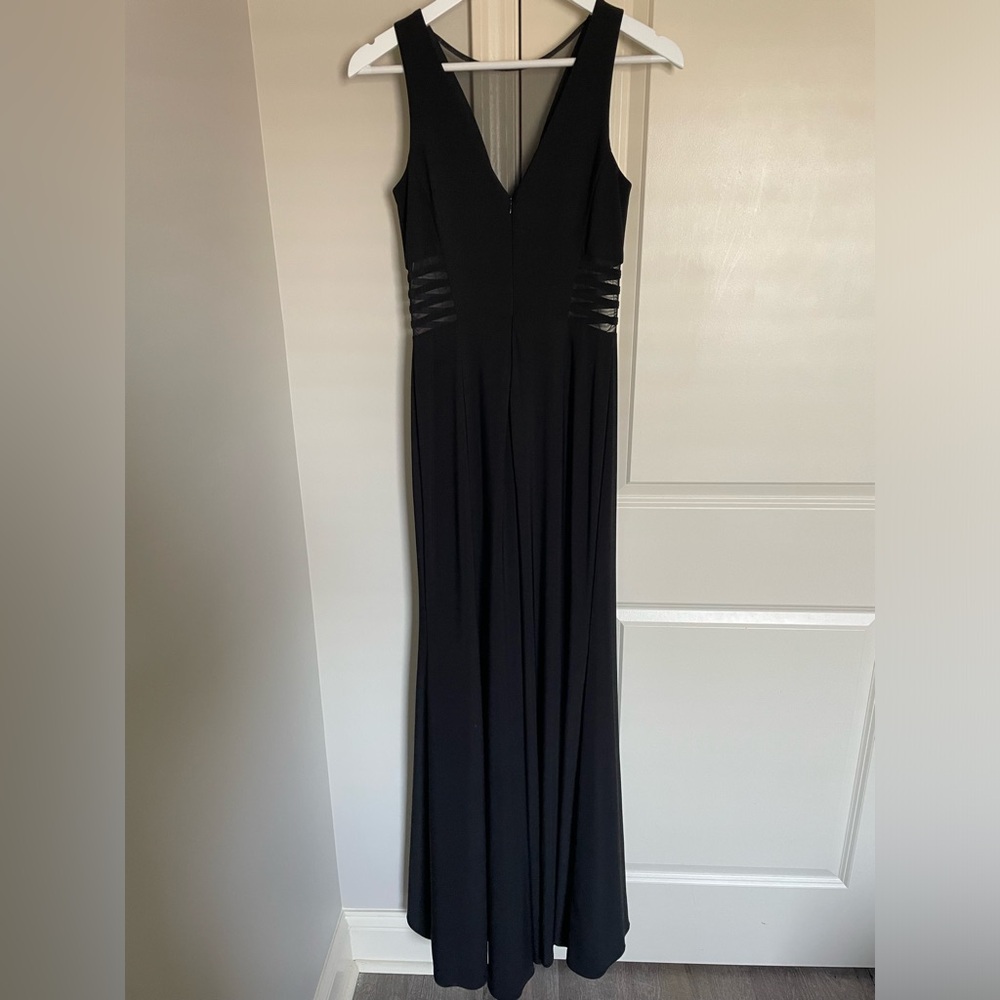 Black Sleeveless Maxi Evening Dress, Size 7/8